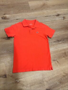 Vineyard Vines Boys Coral-Orange Polo Shirt